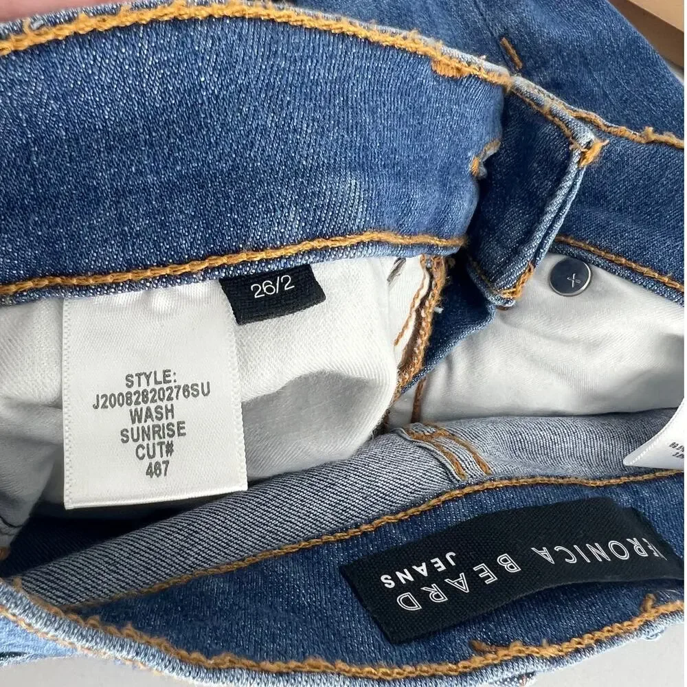 Veronica Beard Carly‎ High Waist Kick Flare Jeans Sunrise 26